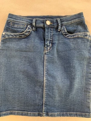 Venus Jean Mini Skirt Sz 2 - Image 1 of 3