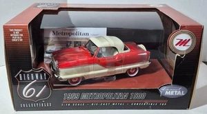 1959 Nash Metropolitan 1500 Convertible Highway 61 Diecast 1:18 Car - Red/White - Picture 1 of 8