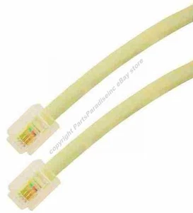 Lot50 7ft RJ11 modular 6P4C 4wire Phone/Telephone Line Flat Cord/Cable {IVORY - Picture 1 of 1