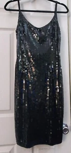 Women's Cocktail Dress: OLEG CASSINI, Black Sequin, Size 10, Vintage, NWT - Picture 1 of 4
