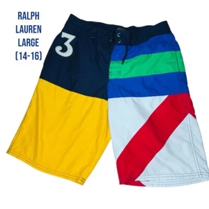 RALPH LAUREN Young Men's Boys Classic Swim Trucks Large 14 - 16 - Picture 1 of 8