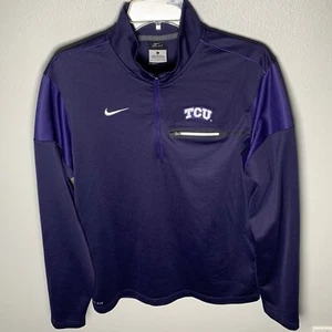 New TCU Horned Frogs Nike Coaches Sideline Full Zip Large L Performance Jacket - Picture 1 of 11