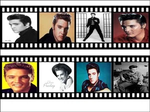 Elvis Presely Film Roll A4 Icing Sheet Edible Cake Topper / Cake Border - Picture 1 of 1