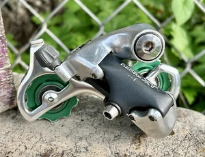 Shimano Deore XT Rear Derailleur RD-M739 Green CNC Pulley 8 Speed Vintage MTB - Picture 1 of 8