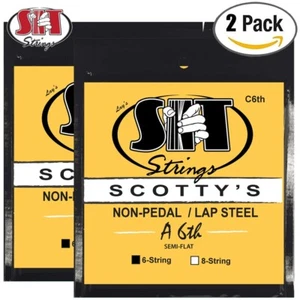 2-PACK SIT SC6A6TH Scotty's Non-Pedal/Lap Steel Semi-Flat Guitar Strings A 6TH - Picture 1 of 1