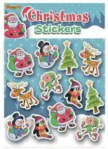 CHRISTMAS Stickers Xmas Craft Cards Sticker Sheets Kids Party Stocking Fillers - Picture 1 of 1