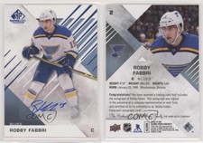 2016-17 Upper Deck SP Game Used Blue Auto Robby Fabbri #2 Auto