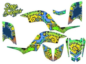Kit de Gráficos Senge Amarillo RAPTOR 660 ZANY Todos los Años Compatible con Yamaha - Imagen 1 de 7
