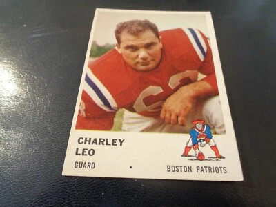 1961 Fleer Football #181 Charles Leo - Boston Patriots / Buffalo Bills - EX-MT - Image 1 of 2