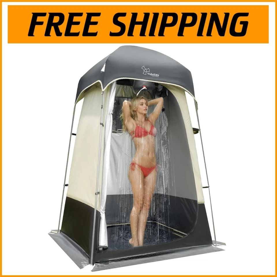 Tienda Cambiadora y Ducha Exterior Portátil con Protección UV e Impermeable Foto 1 de 4