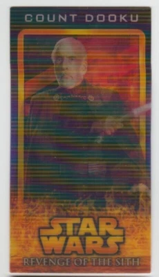 STAR WARS 2005 TOPPS REVENGE OF THE SITH WIDEVISION FLIX-PIX #8 COUNT DOOKU - Image 1 of 2
