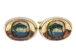 Gemelos Hickok Vintage Boca Grande Lubina Señuelo Pesca Diseño Intaglio Tono Dorado - Imagen 1 de 14