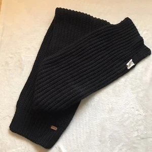 Barbour unisex Black Chunky Cable Knit Knitted Long Scarf - Picture 1 of 3
