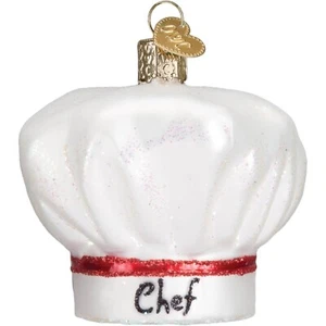 Old World Christmas Chefs Hat Glass Tree Ornament Decoration 32239 FREE BOX New - Picture 1 of 6