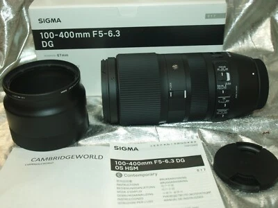 SIGMA 100-400mm F5.0 COMTE DG OS HSM ZOOM LENS f CANON NEW in FACTORY BOX & HOOD - Image 1 of 4