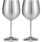2pcs Stainless Steel Wine Glasses 18oz Large Capacity Wine Goblets Tihfe