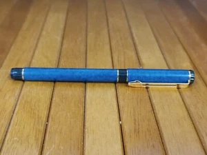 VINTAGE WATERMAN CENTURION BLUE LACQUER FOUNTAIN PEN MADE IN FRANCE 90'S - Picture 1 of 6