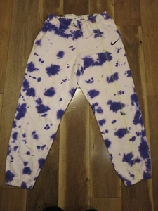 Nike DM6363-579 Felpa Donna in Pile Tinta a Cravatta Bianco/Viola Taglia M - Foto 1 di 11