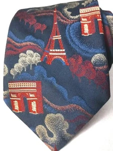 Wemlon by Wembley Men's Necktie 3.75" Wide X 54" Long Blue-Purple-Red Polyester? - Picture 1 of 9