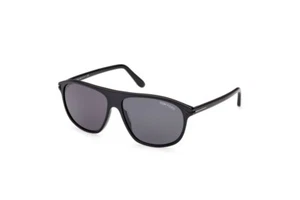 Men Tom Ford FT1027-N Prescott 01A 60MM Shiny Black / Smoke Lenses SUNGLASSES - Picture 1 of 1