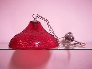 Lampadario vetro colorato a sospensione con catena metallo stile moderno - Foto 1 di 6