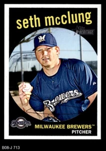 2008 Topps Heritage #713 Seth McClung Brewers SHORT-PRINT 8 - NM/MT - Picture 1 of 2