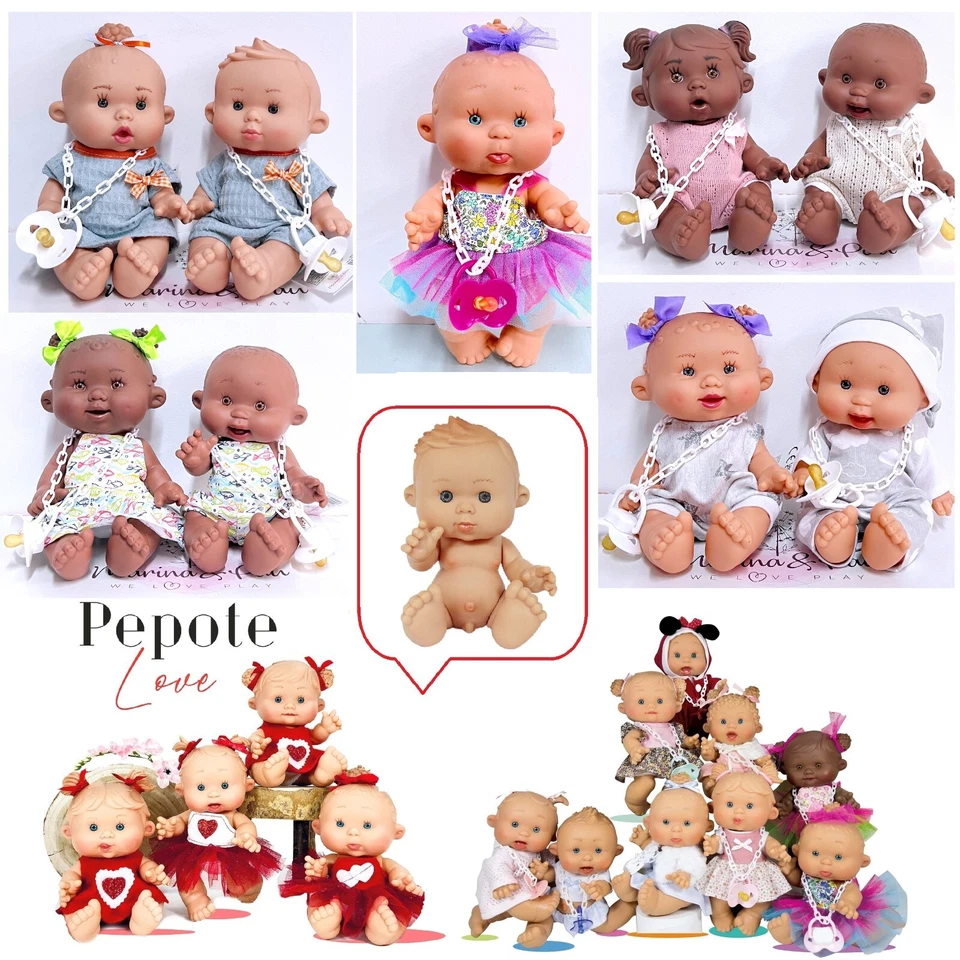 NINES D'ONIL Pepote PEPOTES 28cm Bambola Profumata Collezione Vinile Mini Reborn - Immagine 1 di 2