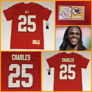 NWT Men's JAMAAL CHARLES Kansas City Chiefs Red Jersey-Style Tee-Shirt - Medium - Picture 1 of 9