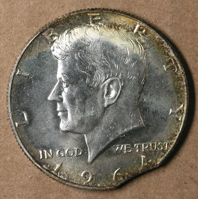 50c 1964 Kennedy Half Dollar Choice BU CLIPPED PLANCHET ERROR * AvenueCoin - Image 1 of 2