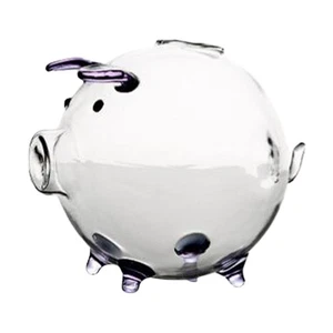 Piggy Bank Toy Glass Pig Figurine Desktop Crafts Mini Glass Animal Figurine - Picture 1 of 7