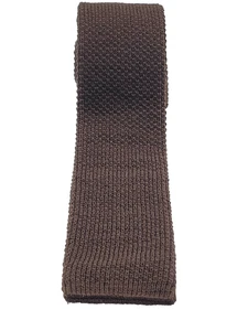 Corbata tejida marrón vintage Robert Alan 100 % lana ropa clásica para hombre EE. UU. - Imagen 1 de 6