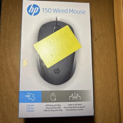 HP 150 mouse USB wired up to 1600 DPI scrol - Image 1 of 2