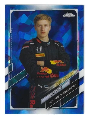 Juri Vips - 2021 Formula 1 F1 - Topps Chrome Sapphire - #69 - Rookie Portrait - Image 1 of 2