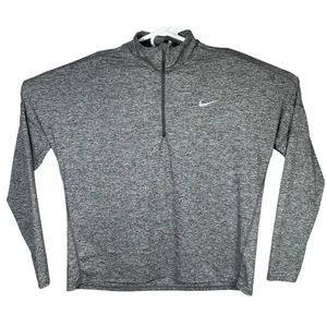 Nike Dri-FIT Gray 1/4 Zip Pullover Long Sleeve Shirt Men's XL Sports Training - Picture 1 of 13