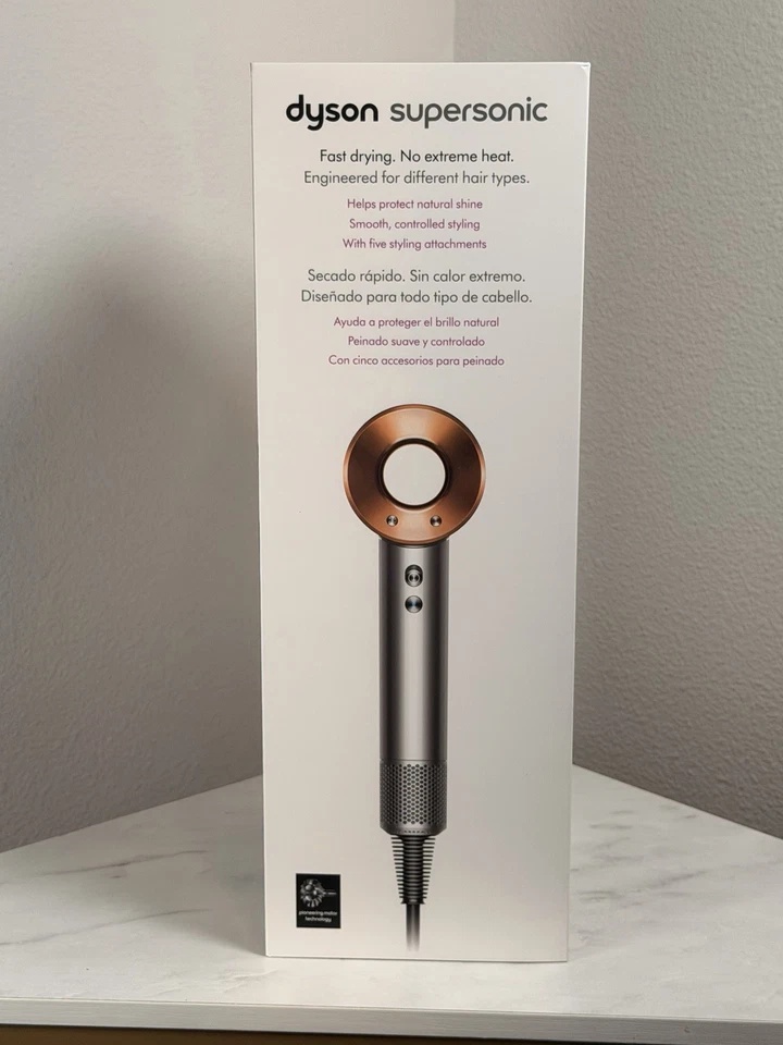 Dyson Supersonic Hair Dryer Copper/Nickel | Brand New Sealed | 5 Attachments|FS - Image 1 of 4