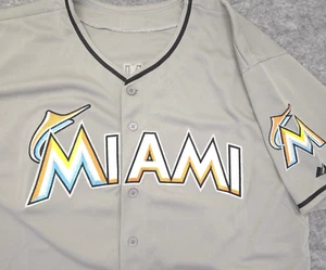 Maglia Majestic Authentic Miami Marlins #27 Giancarlo Stanton base fresca taglia L - Foto 1 di 9