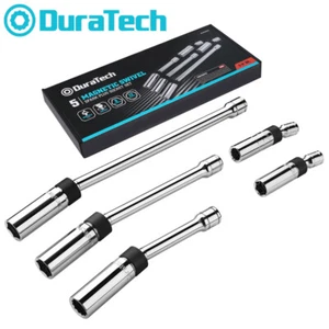 DURATECH 5PIECE Magnetic Swivel Spark Plug Socket Set 5/8" 9/16" Socket 6PT 12PT - Picture 1 of 12
