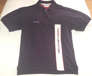 Tommy Athletics Poloshirt Herren Gr. XL Navy Hilfiger Vintage 90s Vintage Rugby - Bild 1 von 8