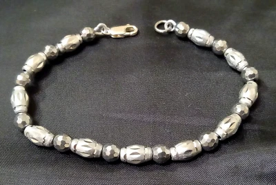 PULSERA PERSONALIZADA 8".   Cierre de garra de langosta de plata de ley.   Único y exclusivo. Foto 1 de 4