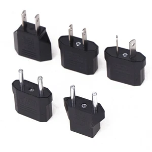 2Pcs European US AU EU US To EU/EU To US Plug Adapter Euro Travel Power Adapter - Afbeelding 1 van 17