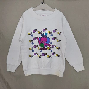 Vintage Barney Sweatshirt Crewneck Kids Size 5-6 - Picture 1 of 11