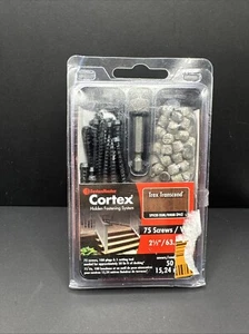 CORTEX FASTENMASTER 75 PC 2 1/2" TRANSCEND DECKING SCREWS SPICED RUM W/PLUGS - Picture 1 of 6