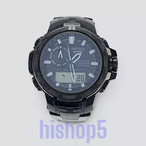 Casio Protrek PRW-6000YT Black Moment Sapphire Solar Watch Titanium Band - Picture 1 of 6
