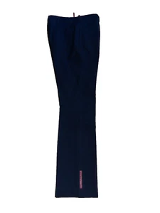 Prada Trousers Womens 38 Wool Black Straight Leg Pants Red Label Made In Italy - Picture 1 of 9