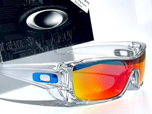 NEW Oakley BATWOLF Clear Blue Icon POLARIZED Galaxy Magenta Sunglass 9101 - Picture 1 of 12