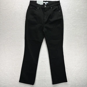 Antonio Melani Denim Jeans Womens 29 Black High Rise Kick Straight Mom Comfort - Picture 1 of 14