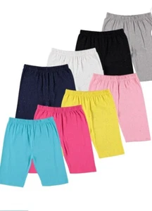 Pink Angel Kids Girls Cotton Spandex Bike Shorts, Solid Plain Sports 8 Pack 5-6 - Picture 1 of 2
