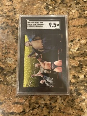1999 WWF SmackDown Gold Chromium #55 THE ROCK VINCE MCMAHON SGC 9.5 WWE WCW AEW - Image 1 of 2