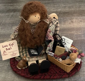 Longaberger Exclusive "LIZZIE HIGH" 2000 "SARAH" Wood Doll, RARE, Made USA - Picture 1 of 7
