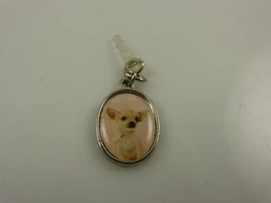 dog Chihuahua charm cell phone fits Ipad charm ear cap dust plug - Picture 1 of 4